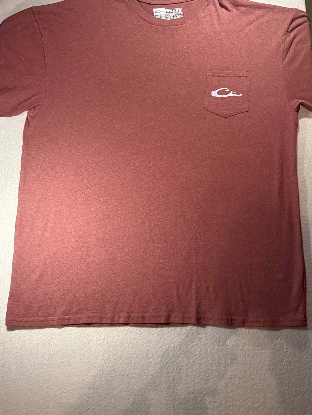 Drake Clothing Company Men's 3XL Rust Red Pocket T-Shirt